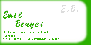emil benyei business card