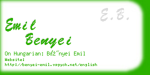 emil benyei business card